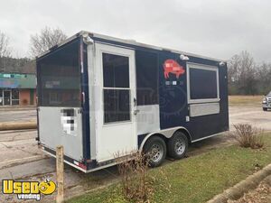 Ready to Use 2015 - 8.5' x 17' Barbecue Concession Trailer with 6' Porch