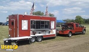 Licensed 2017 8' x 16' Food Vending Concession Trailer with a Ford F550 Truck
