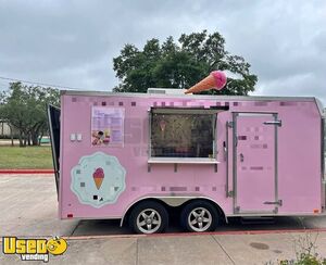 2017-  7' x 16' Ice Cream Concession Trailer Mobile Vending Unit