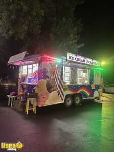 Well Equipped - 8' x 20' Wells Cargo Ice Cream Concession Trailer