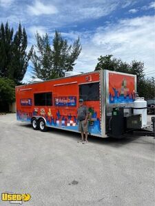 LOADED 2022 26' Mobile Kitchen Food Concession Trailer w/ 2024 Ford F350 Lariat Dually