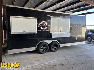 Loaded 2020 8' x 20'  Barbecue Kitchen Food Concession Trailer w/ Back Porch + Pro-Fire System
