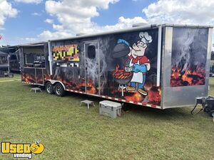 2019 8' x 25' Freedom Barbecue Food Concession Trailer with 10' Porch