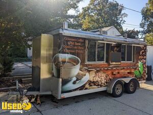 2013 -7' x 16' Wells Cargo Coffee/Espresso and Beverage Concession Trailer