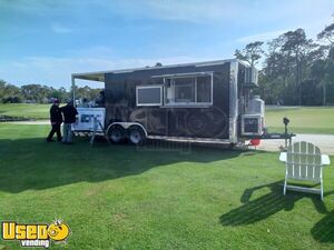2023 8.5'' x 22' Barbecue Kitchen Food Concession Trailer w/ Back Porch + Pro Fire System