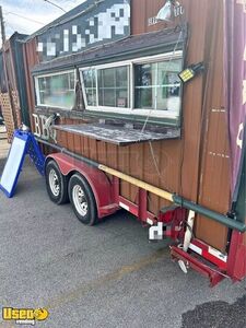 Barbecue Food Concession Trailer with Porch Mobile Vending Unit