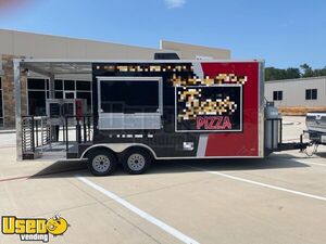 2021 - 8.5 x 14' Pizza ConcessionTrailer with Porch / Used Mobile Pizzeria