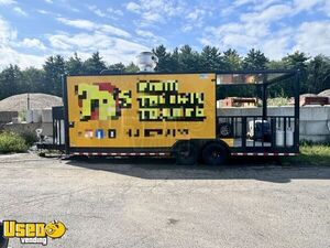 2025 8.5' x 24' Kitchen Food Concession Trailer with 8' Porch + Pro Fire System