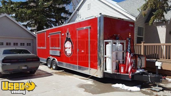 2018 - 8' x 30' Mobile Kitchen Food Concession Trailer w/ Pro Fire Suppression