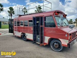 Used Blue Bird Barbecue Food Truck with Porch and Rooftop Party Patio