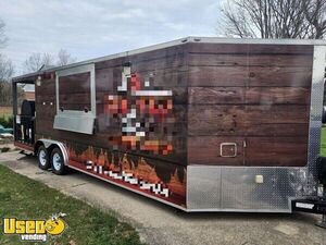 2019 - 8.5' x 24' Lark Barbecue Food Vending Trailer with 8' BBQ Porch