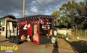 2022 8.5' x 16' Kitchen Food Concession Trailer with Fire Suppression & Porch