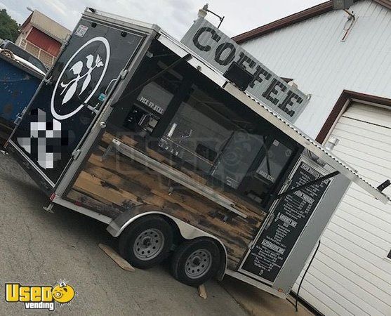 2016 Pace American 7' x 14' Coffee Concession Trailer w/ Commercial Equipment