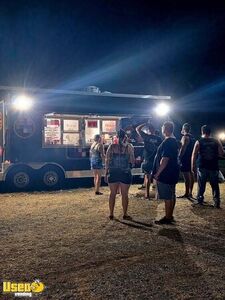 Used - 8' x 18' Kitchen Food Concession Trailer with Pro-Fire System and 4' Porch