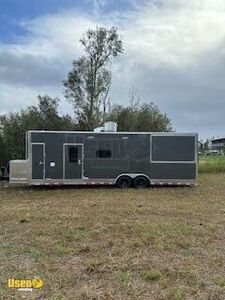 2024 8.5' x 28' Barbecue Kitchen Food Concession w/ Smoker + Bathroom