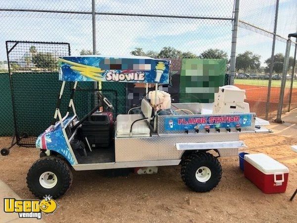 Very Unique Electric EZ Go Golf Cart 5' x 10' Snowball Stand / Shaved Ice Truck