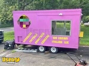 Used 8' x 14' Ice Cream/Food Concession Trailer Mobile Vending Unit
