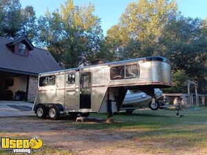 CUTE 8' x 22' Horse Trailer Concession Conversion with Custom Sleeping Quarters