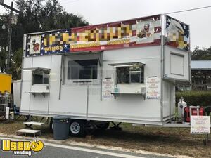 Lightly Used All Aluminum 2019 8' x 18' Kitchen Food Concession Trailer