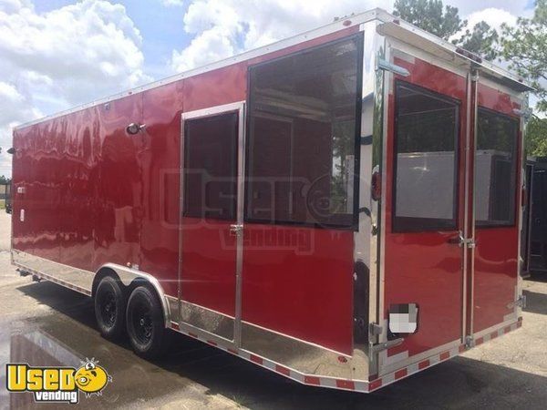 2017 Custom-Built 30' Barbecue Rig / Used BBQ Concession Trailer with Porch