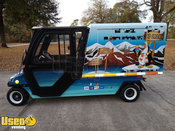 Eye-Catching Turnkey 2010 Club Car Carryall 11' Electric Powered Ice Cream Mini Truck