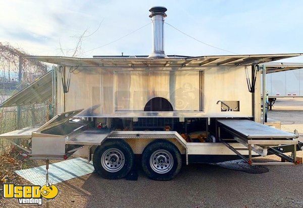 Turnkey State-of-the-Art 2017 8' x 12.5' Wood-Fired Pizza Trailer