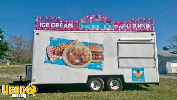 2012 Used Ice Cream and Mobile Food Concession Trailer with Lighted Marquee