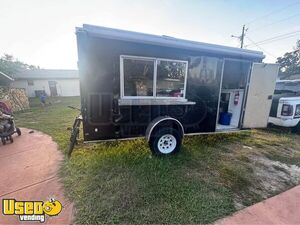 Well Equipped - 7' x 12' Kitchen Food Concession Trailer with  Fire Suppression System