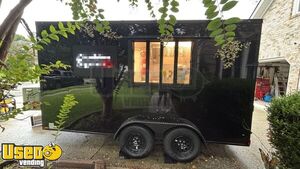2025 7' x 14' Food Kitchen Concession Trailer Mobile Vending Unit w/ Pro Fire System