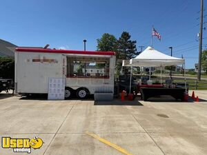 2012 8.5' x 18' Kitchen Food Concession Trailer with BBQ Smoker