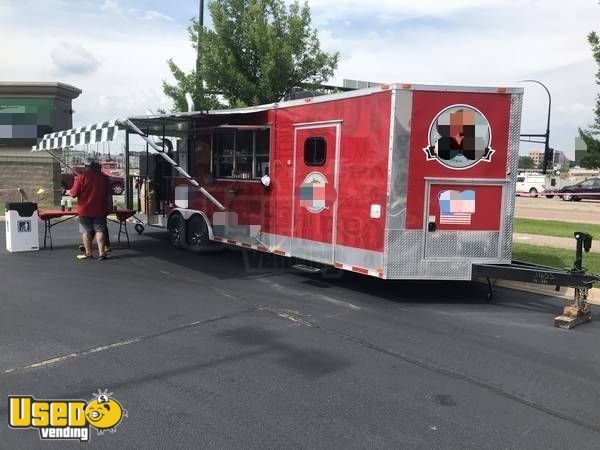 2015 - 8.5' x 28' BBQ Concession Trailer with Porch