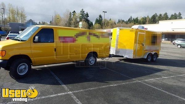 7' x 15' Food Concession Trailer with Van