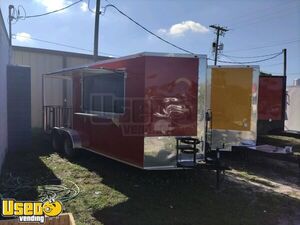 NEW 2022 7.5' x 18' Commercial Mobile Kitchen Food Trailer with Porch