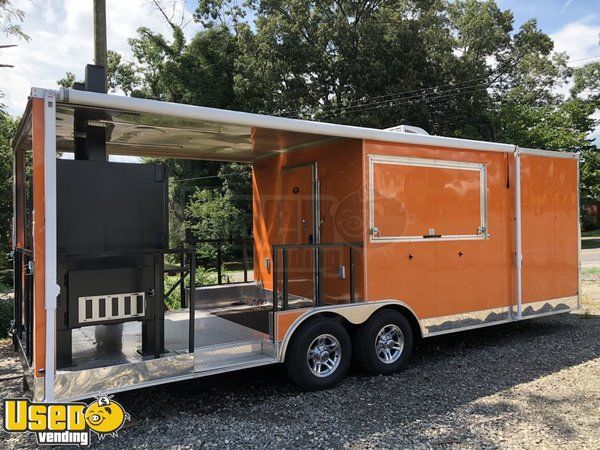2018 -8.5' x 24' BBQ Concession Trailer with Porch