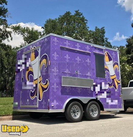 2018 - 8.5' x 12' Shaved Ice Concession Trailer- All NSF