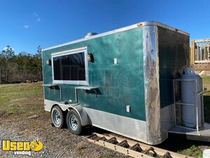 Nicely-Equipped 2017 - 7' x 15' Mobile Food Concession Trailer with Pro-Fire