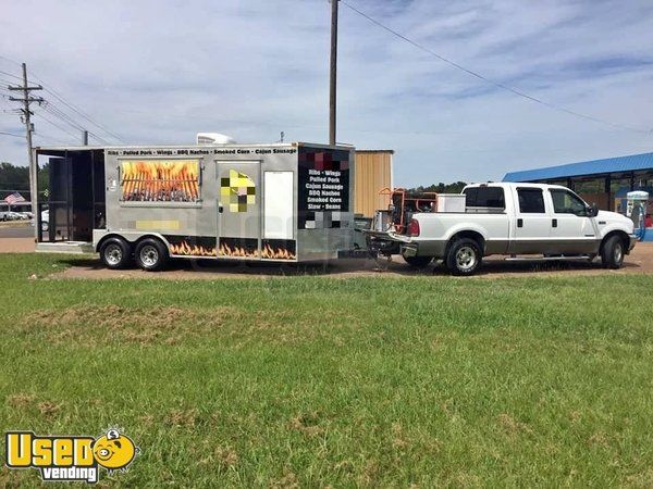 2014 BBQ Concession Trailer with Porch w/ Truck