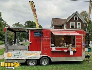 Wow Cargo 8.5' x 24' Shaved Ice, Lemonade & Kettle Corn Trailer with Porch