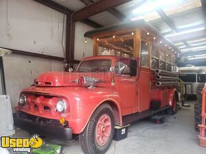 Low Mileage Vintage Firetruck  25' 1952 Ford F7 Head-Turning Snowball/Shaved Ice Truck