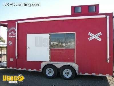 18' Custom Train Caboose Food Concession Trailer