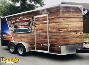 7' x 17' - 2017 Custom Food & BBQ Smoker Concession Trailer w/ Optional Towable Smoker
