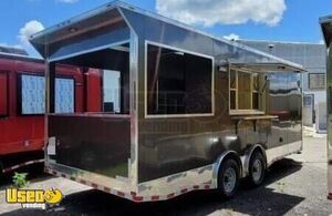 Solar Powered - 2022 8' x 22' Food Concession Trailer Mobile Vending Unit w/ Porch