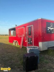 2018 8.5' x 24' Barbecue Food Concession Trailer with Porch Mobile Vending Unit