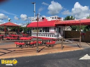 Loaded Turnkey 8.5  w x 19' x 7.5   H Ice Cream Soft Serve Trailer with Drive Thru Canopy System