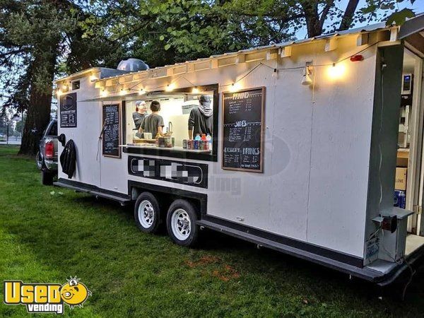 Used 7.5' x 26' Wells Fargo Food Concession Trailer