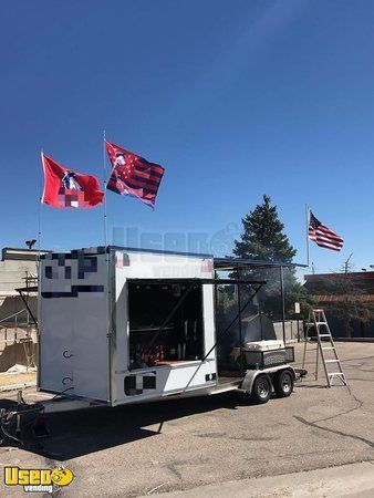 Ready to Grill Barbecue Concession Tailgating Trailer with Porch