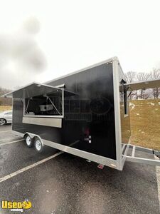 2 AVAILABLE. NEW - 2024 7' x 18' Kitchen Food Concession Trailers w/ Pro-Fire System