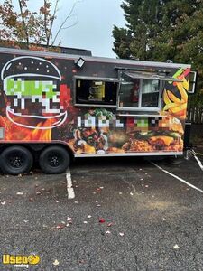 Double Axle Mobile Kitchen Food Concession Trailer with Pro Fire System