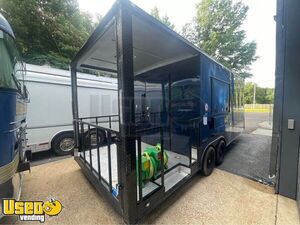 Like-New - 2023 18' Kitchen Food Concession Trailer with Porch & Pro-Fire Suppression