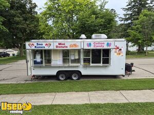 Well Equipped - 7.5' x 20' Wells Cargo Mini Donut Concession Trailer